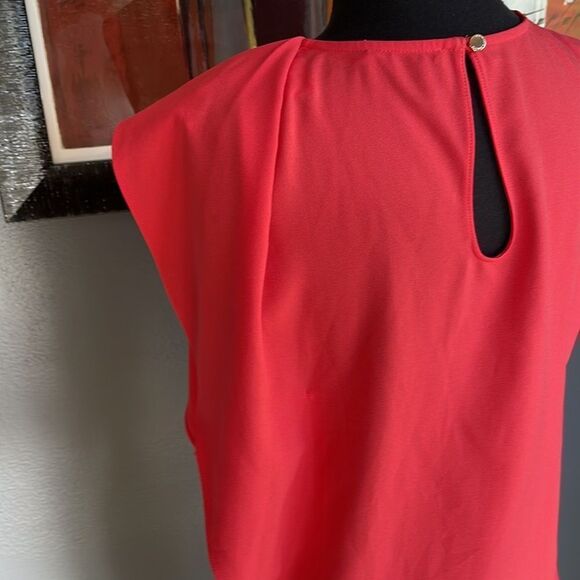 RACHEL Rachel Roy watermelon Crepe Cascade Ruffle Blouse. New. Size 6. - Picture 7 of 8